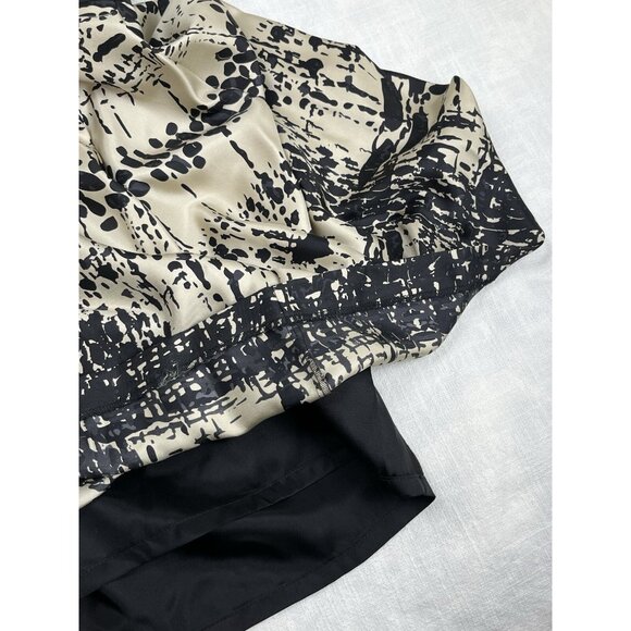 David Meister Women's Midi Dress Modest Old Money 3/4 Sleeve Black Tan Sz 6 - Picture 4 of 8